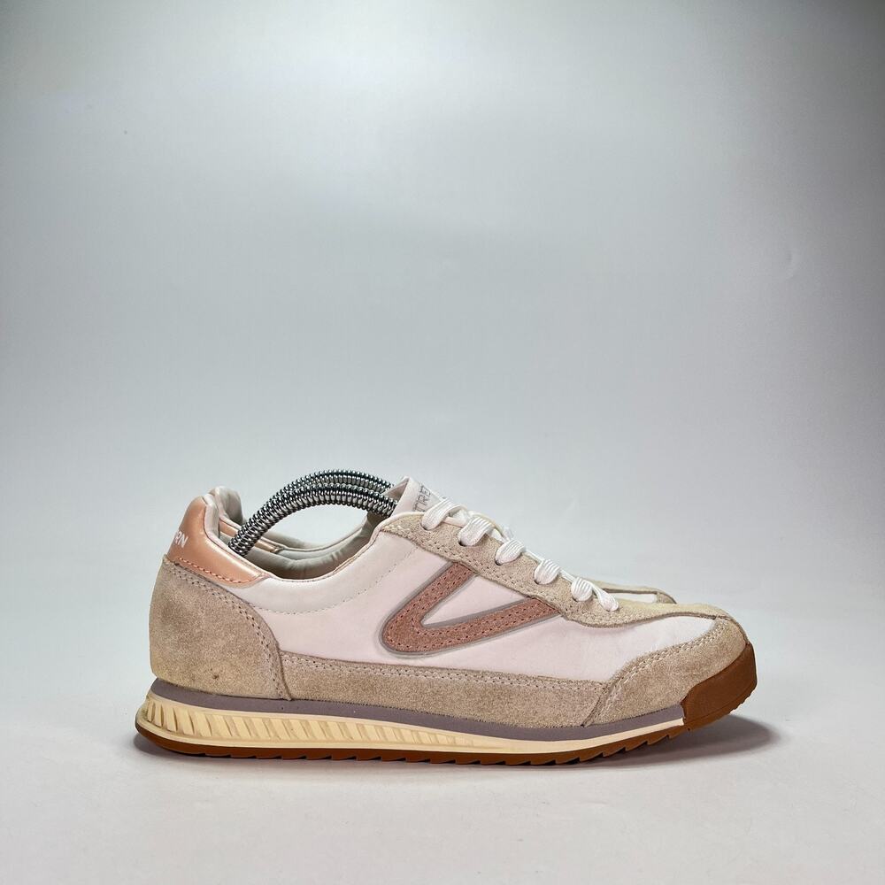 Tretorn Hailey Beige White Suede Casual Shoes Sneakers 1880382 Women's Size 7M